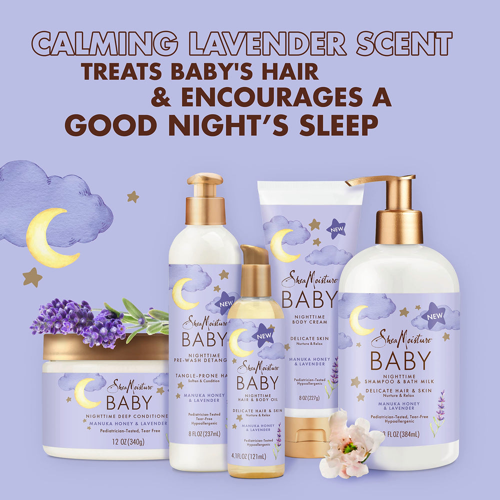 SheaMoisture Baby Lavender sprigs evoke calming scent ideal for bedtime care