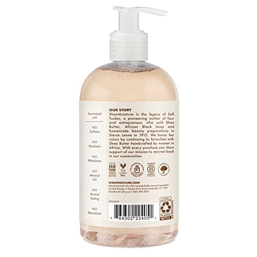 Creamy lather from SheaMoisture Baby Wash and Shampoo ideal for hair and skin care