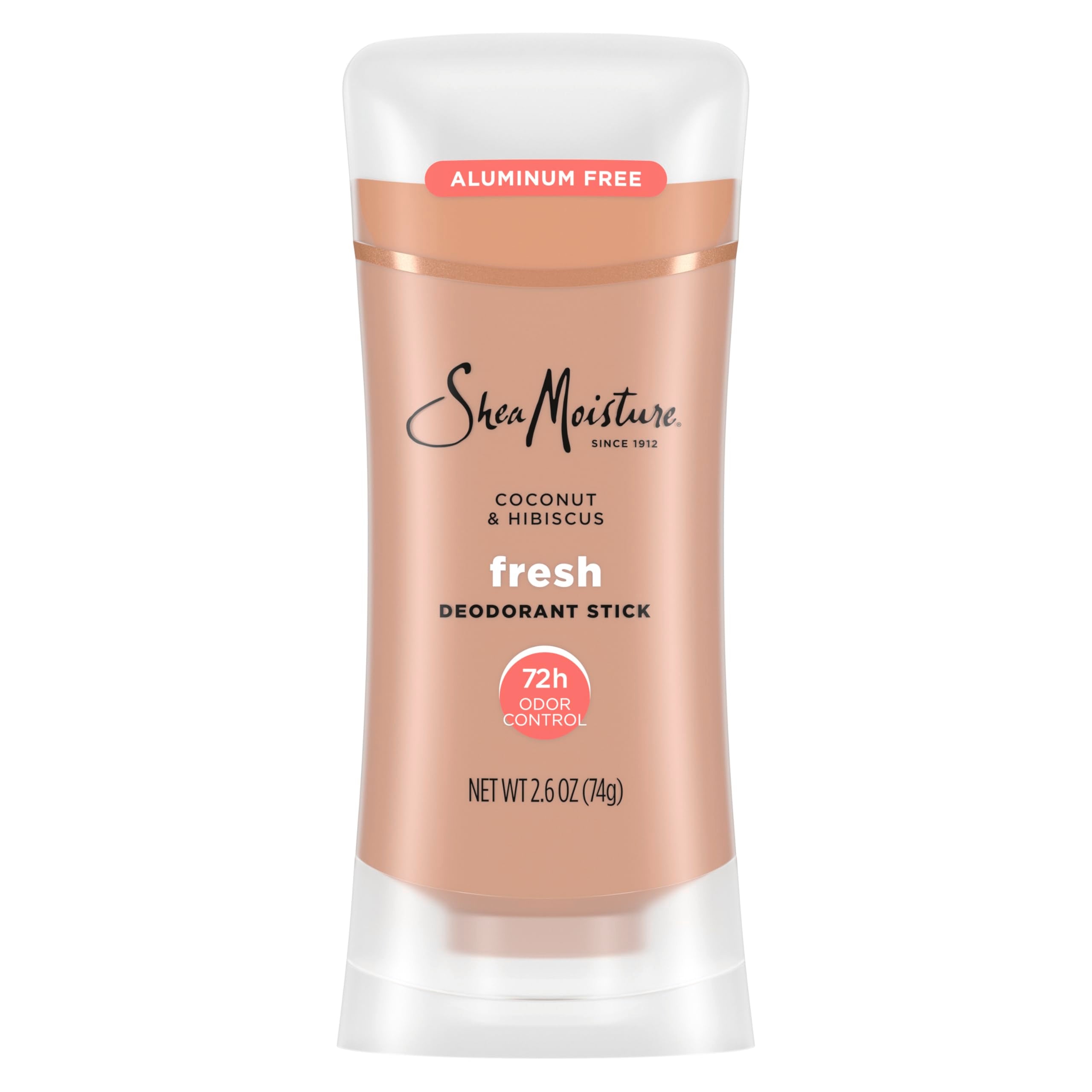 Sheamoisture Coconut and Hibiscus deodorant stick ready for application and long-lasting freshness