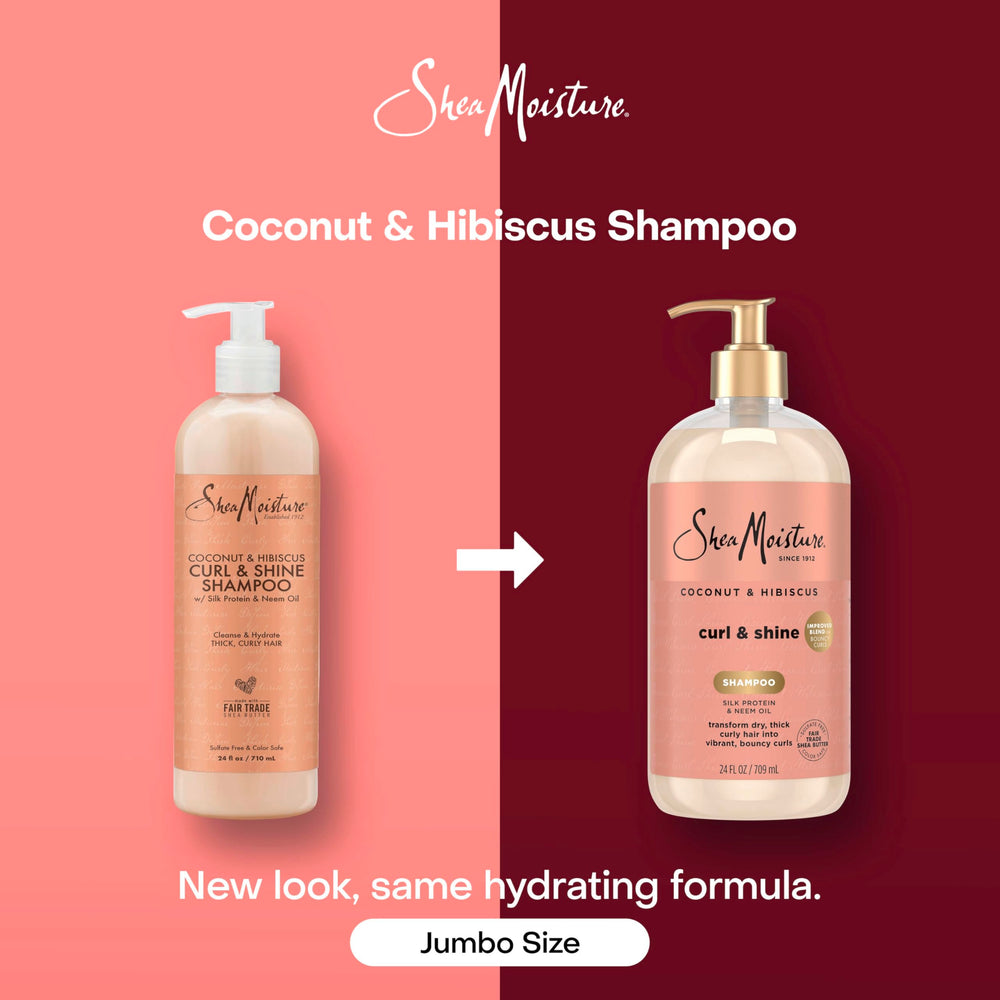 SheaMoisture Coconut Hibiscus Shampoo creamy lather gently cleanses curls