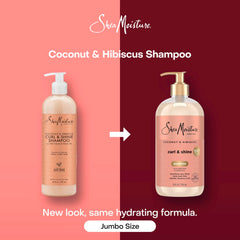 SheaMoisture Coconut Hibiscus Shampoo creamy lather gently cleanses curls