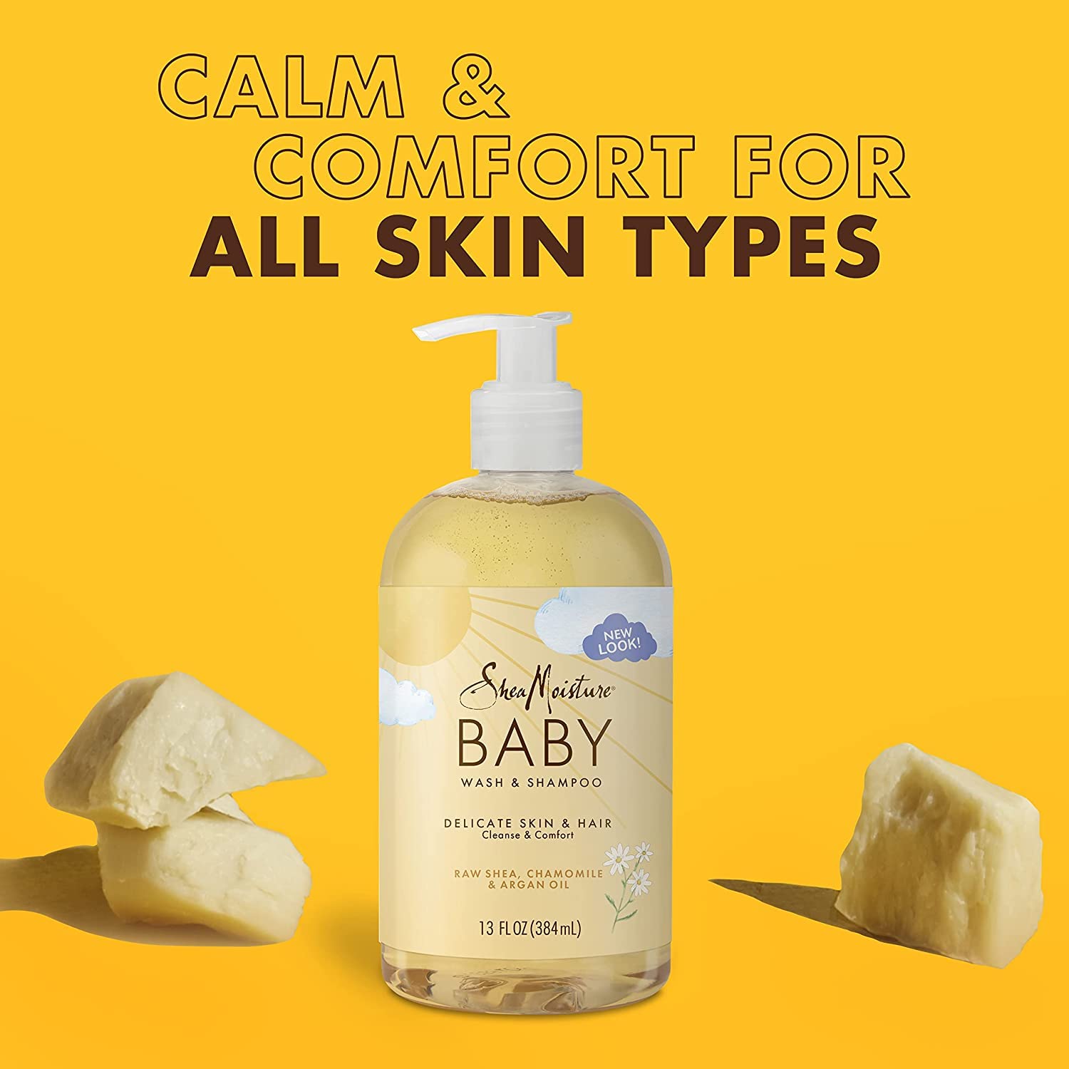 Fair Trade Shea Butter enriches nourishment during baths.