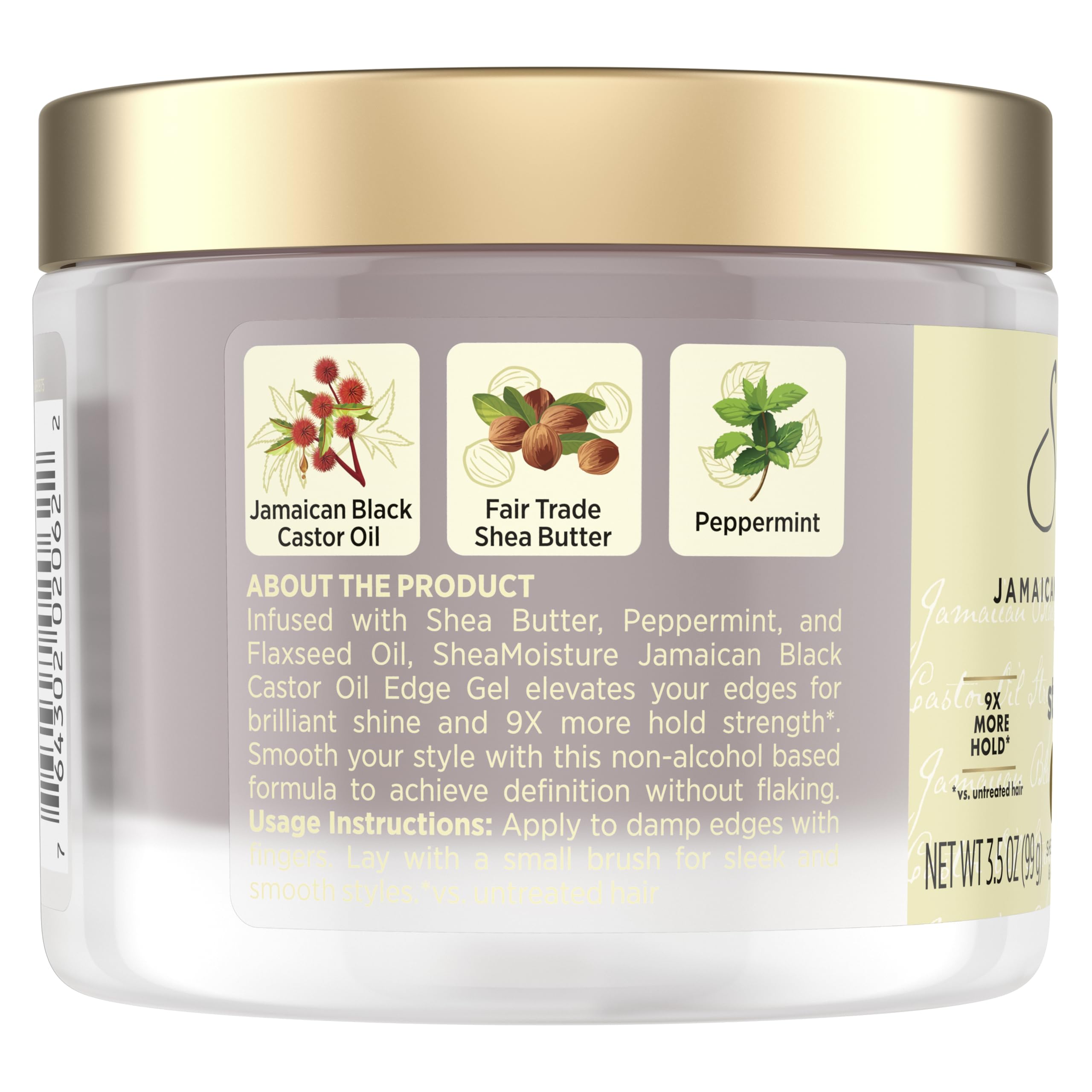 SheaMoisture edge-control bottle pour highlights easy application and smooth finish.
