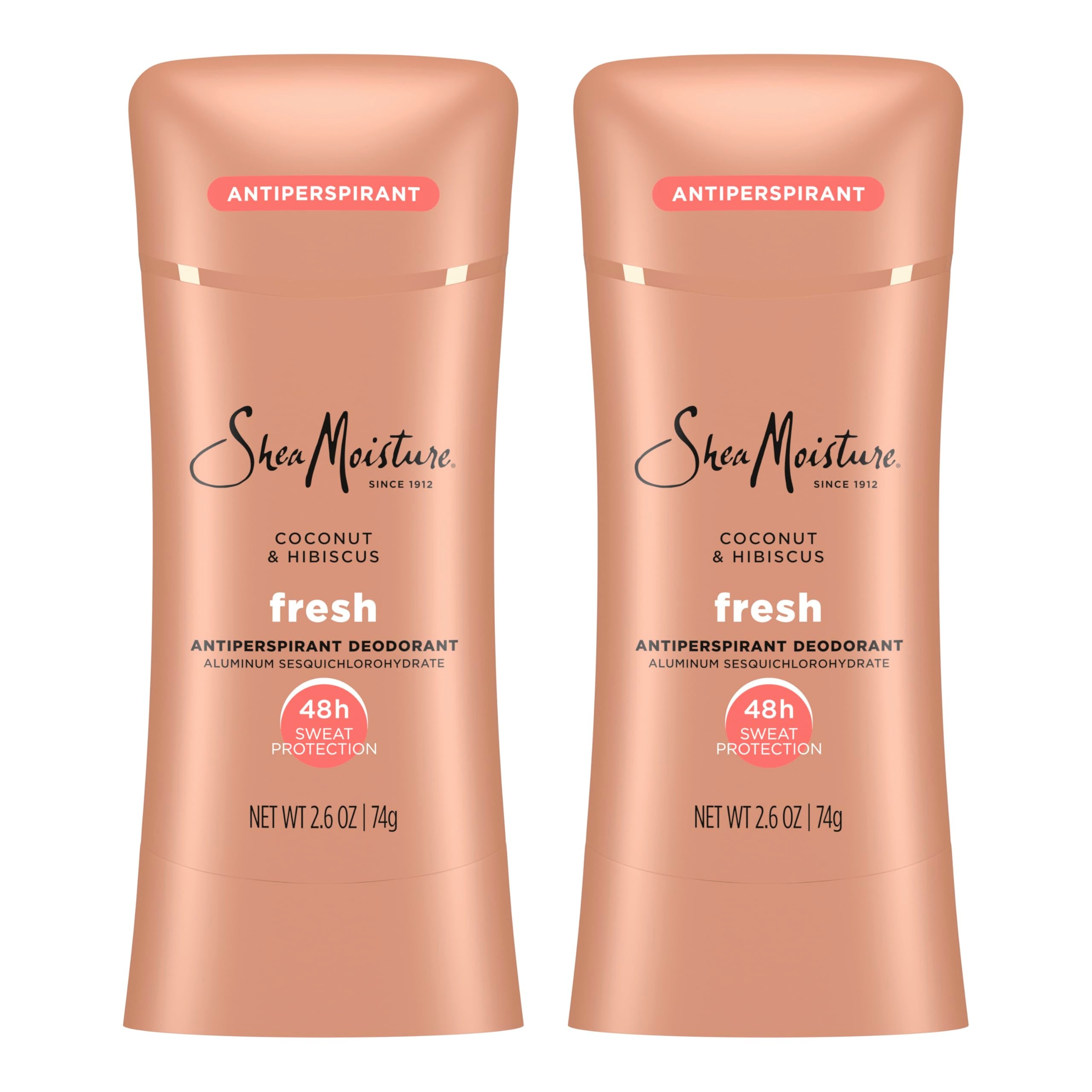 Sheamoisture Fresh Coconut & Hibiscus deodorant application for daily freshness.