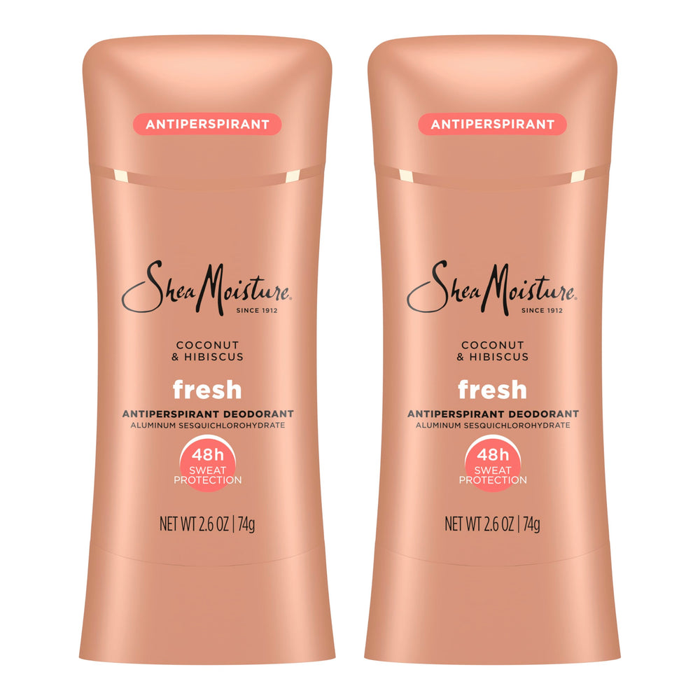 Sheamoisture Fresh Coconut & Hibiscus deodorant application for daily freshness.
