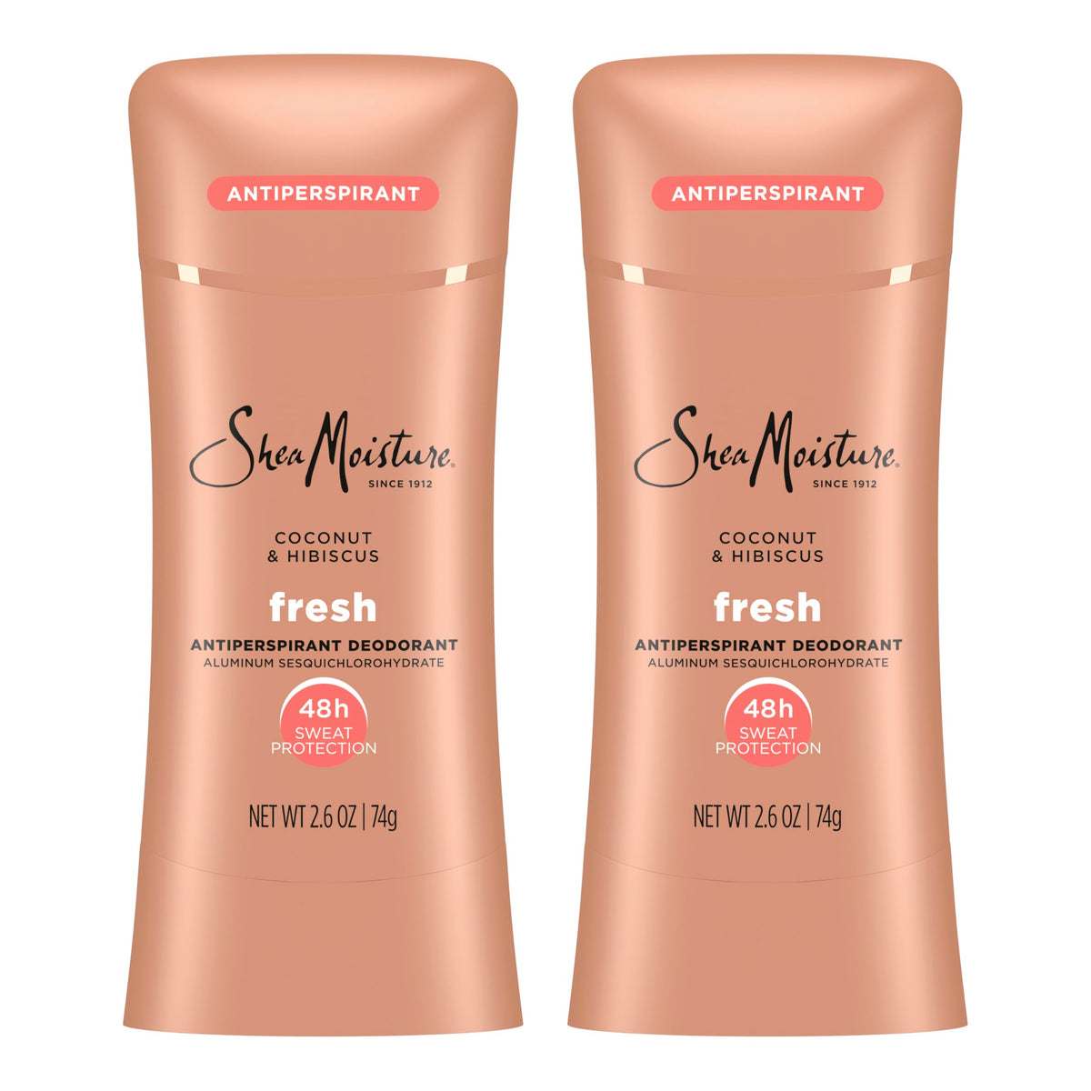 Sheamoisture Fresh Coconut & Hibiscus deodorant application for daily freshness.