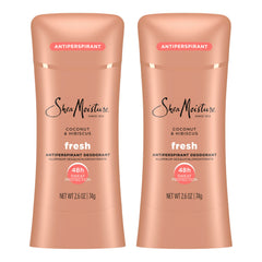 Sheamoisture Fresh Coconut & Hibiscus deodorant application for daily freshness.