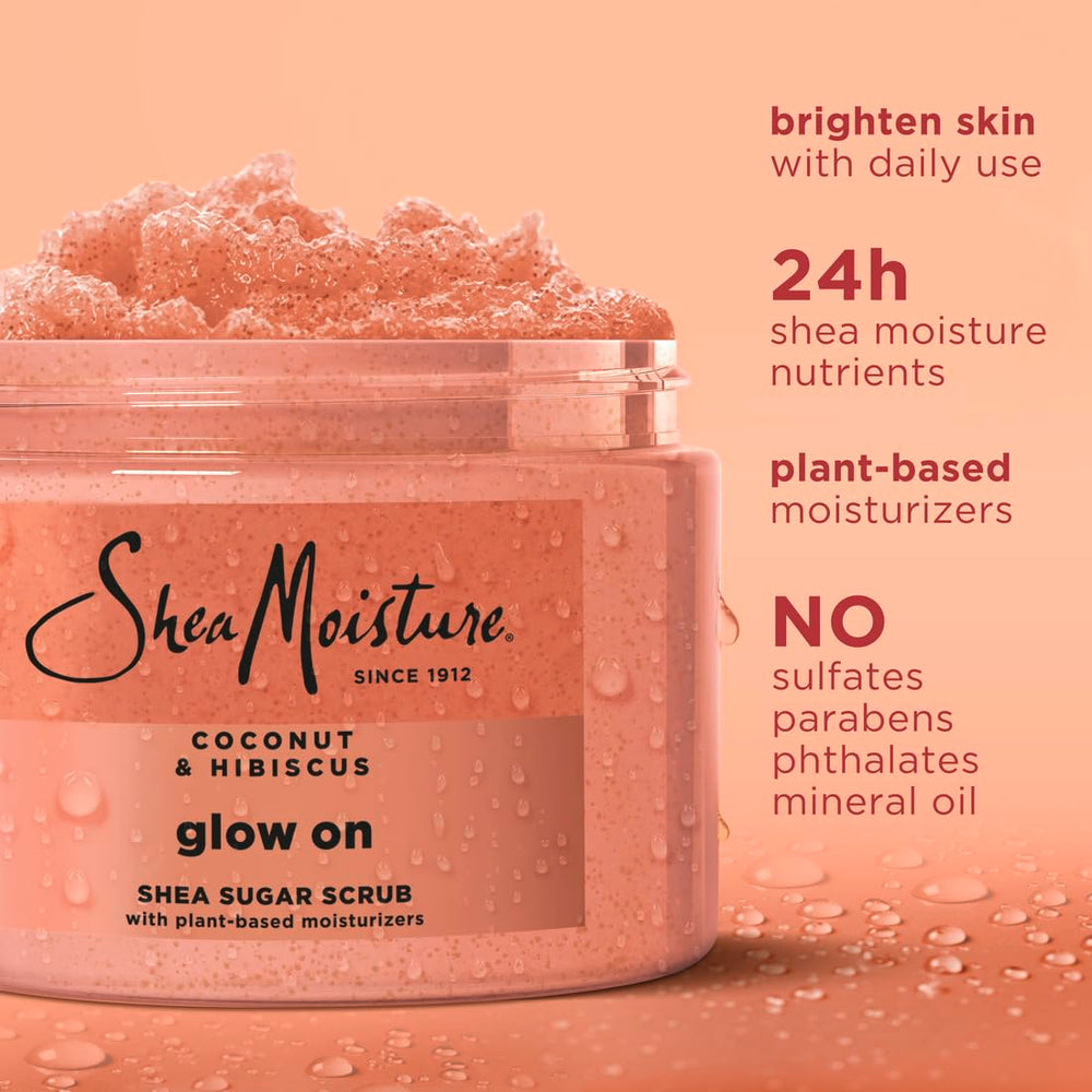 Close-up of Glowing Radiance Scrub texture highlighting creamy exfoliant particles.