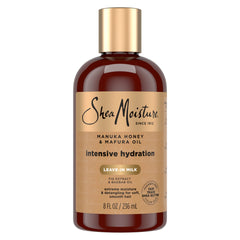 SheaMoisture Hydration Hair Milk bottle with Manuka Honey and Mafura Oil for dry hair