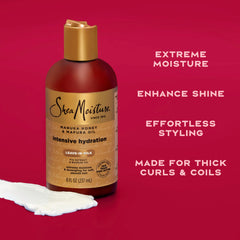 Applying the milk to wet hair for even distribution
