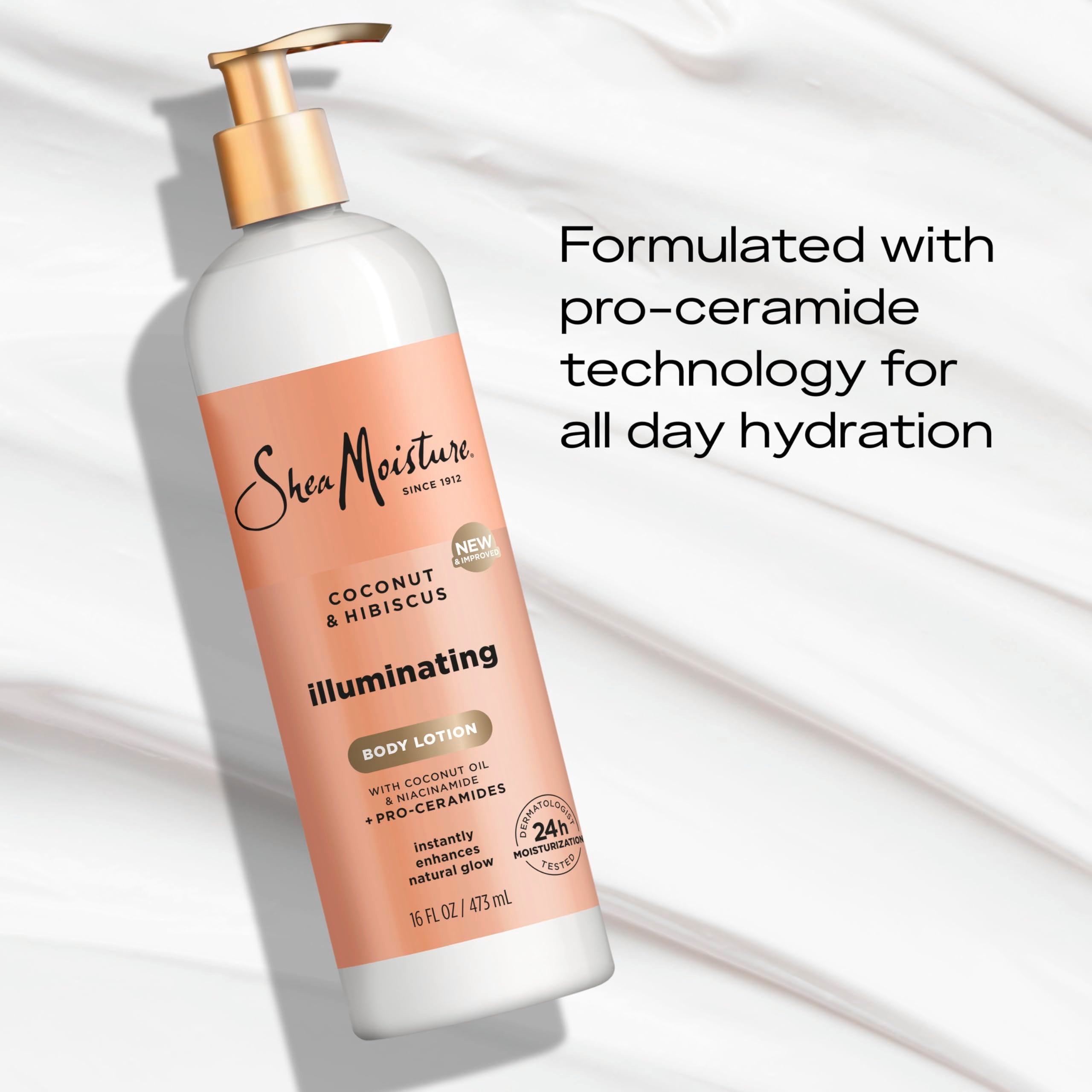 Sheamoisture Illuminating lotion with niacinamide and pro-ceramides brightens and supports texture.