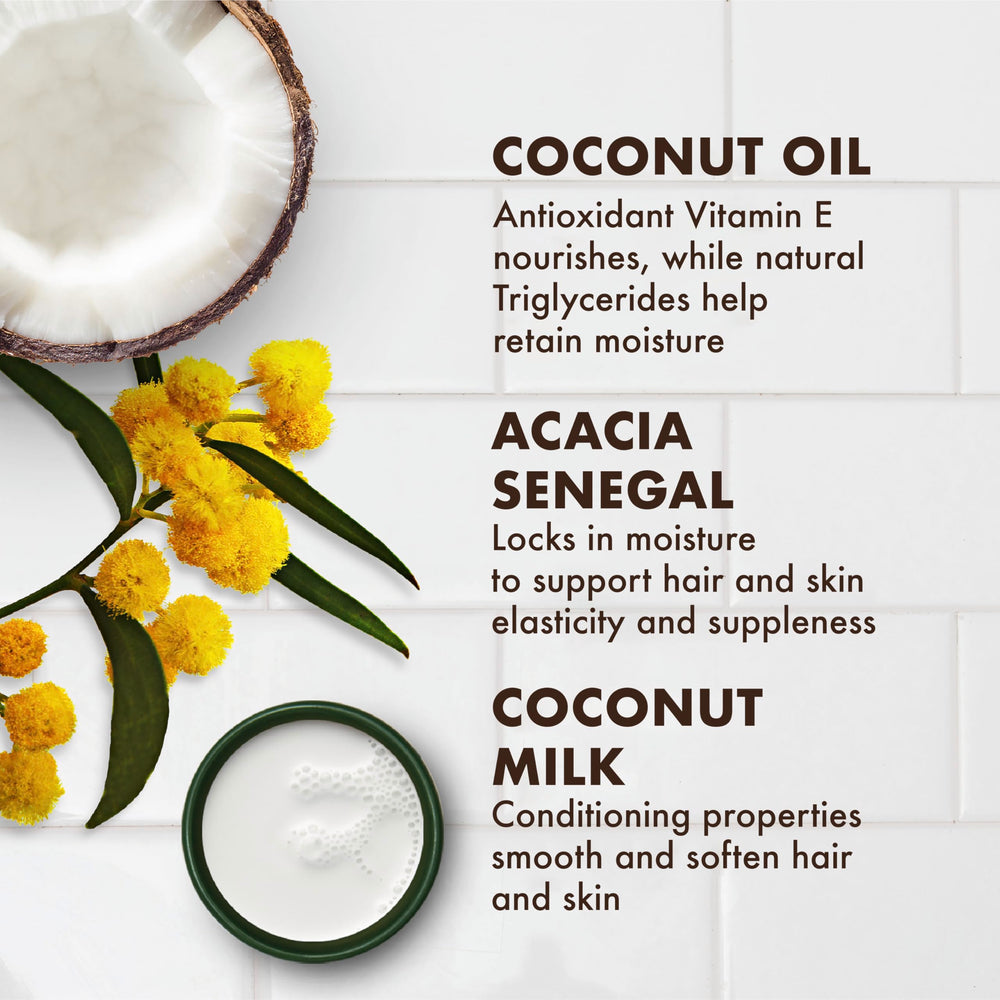SheaMoisture ingredients highlight 100% Virgin Coconut Oil purity