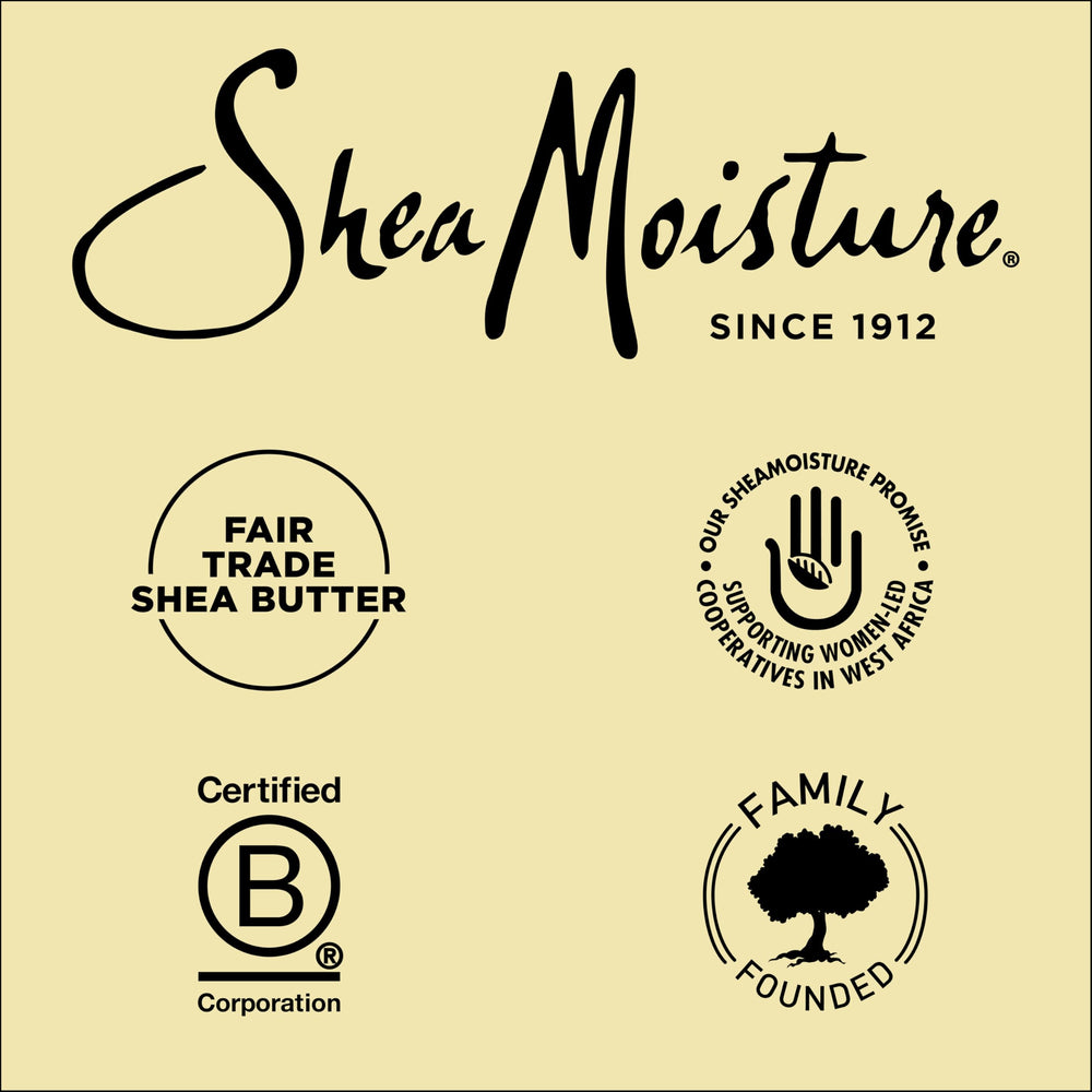 SheaMoisture after-use shine on hair shows rejuvenation and smoothness