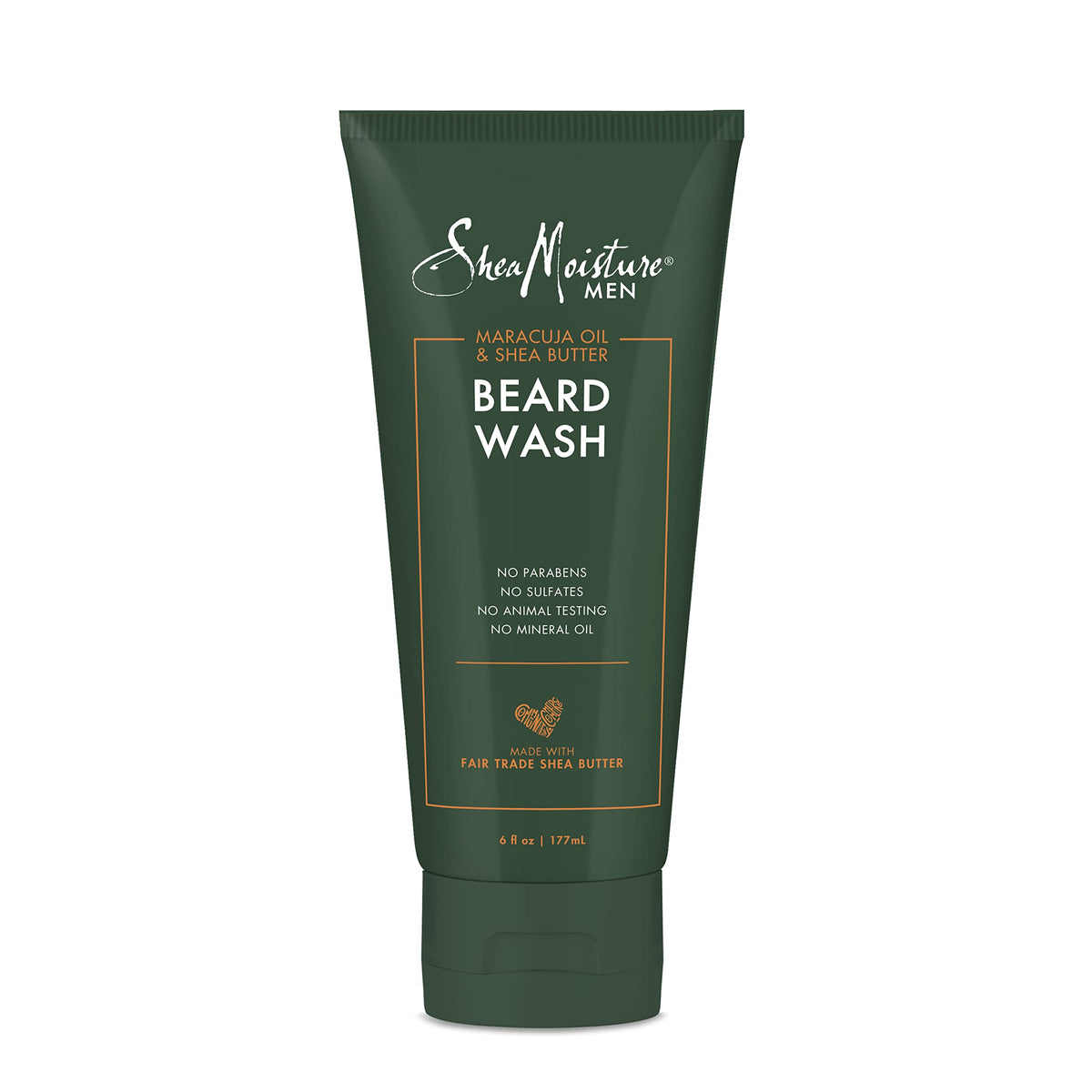 Sheamoisture beard wash bottle demonstrates deep cleansing for a refreshed beard.