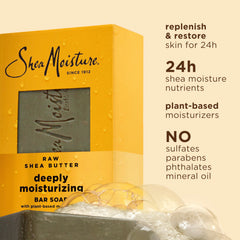 Close-up of Frankincense and Myrrh infusion in SheaMoisture bar soap