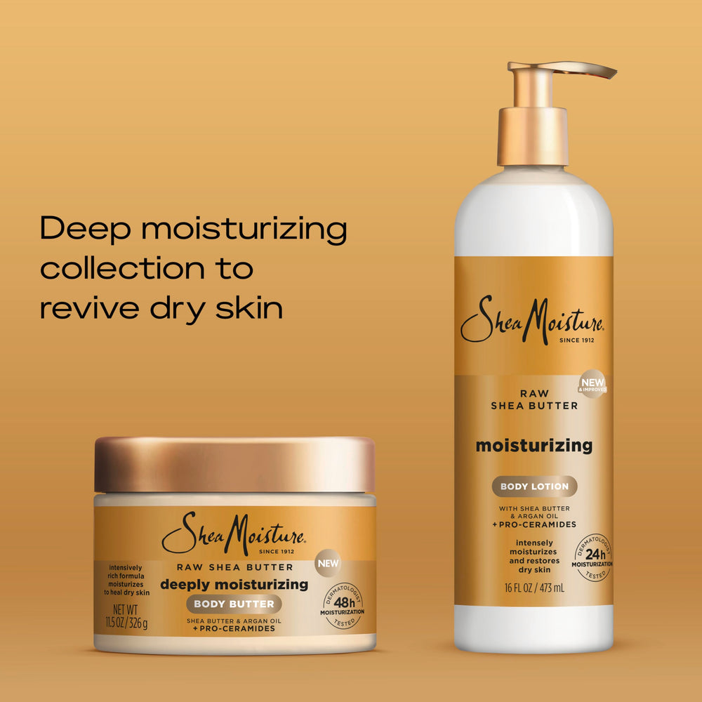 SheaMoisture Raw Shea Butter block emphasizing natural ingredients.