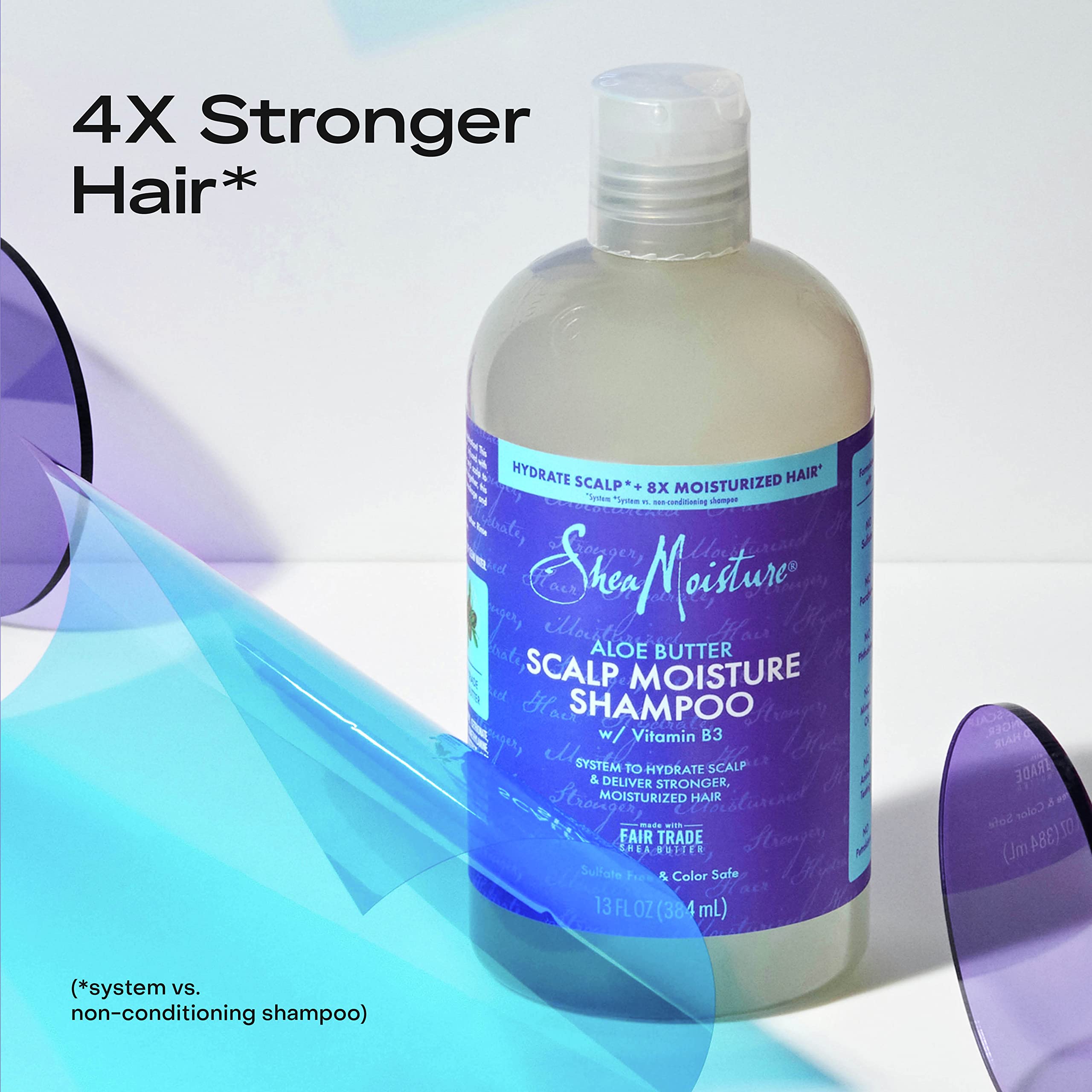 Hair after wash shows moisturized, healthy-looking strands from SheaMoisture shampoo
