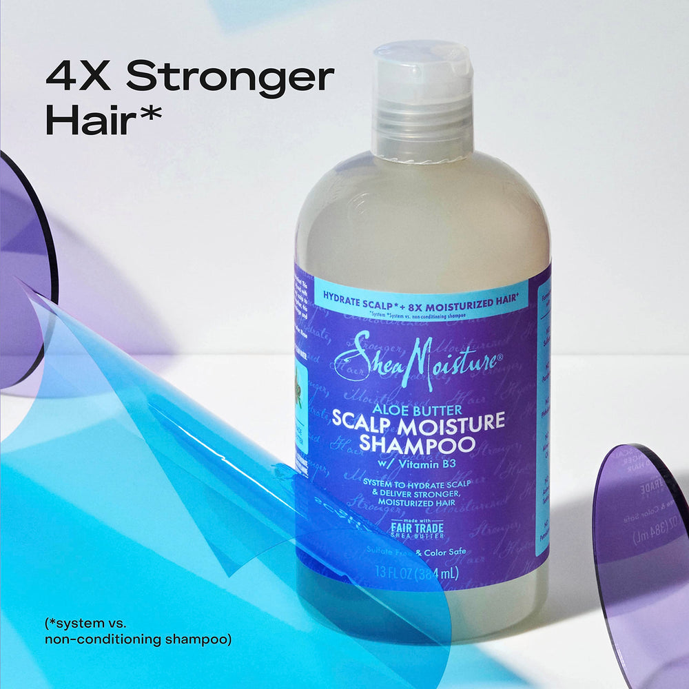 Hair after wash shows moisturized, healthy-looking strands from SheaMoisture shampoo