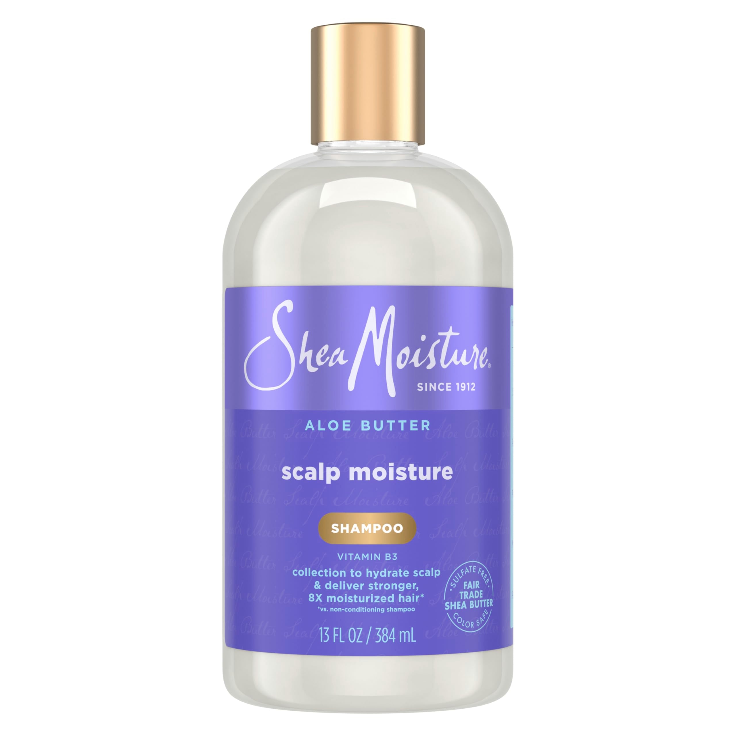 SheaMoisture Scalp Moisture Shampoo bottle front promotes scalp hydration for everyday moisture