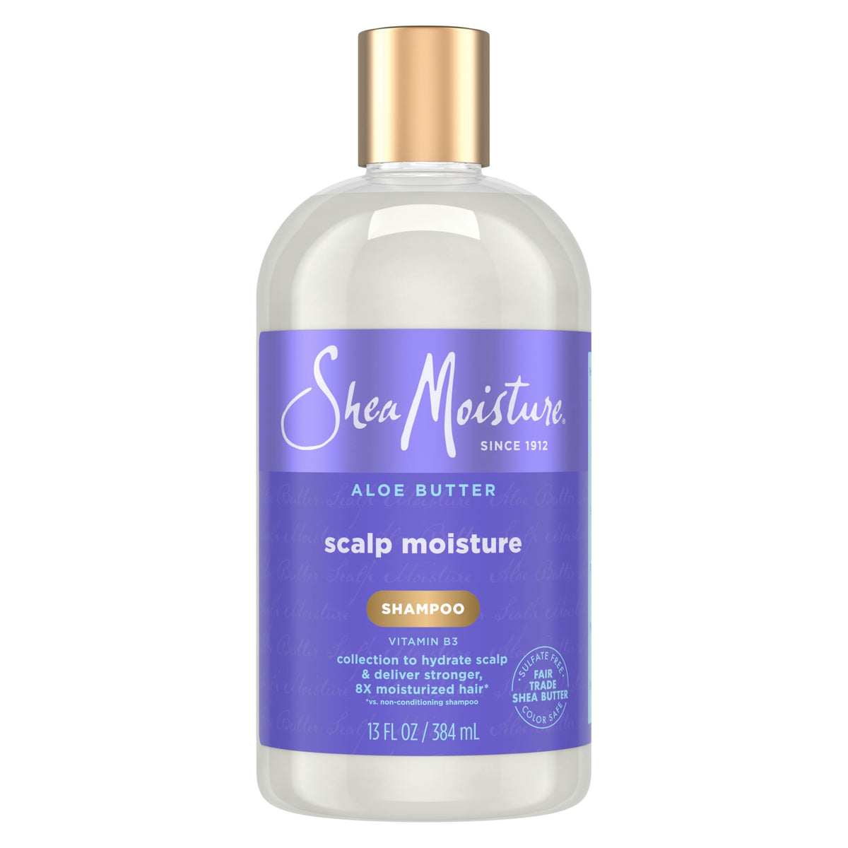 SheaMoisture Scalp Moisture Shampoo bottle front promotes scalp hydration for everyday moisture