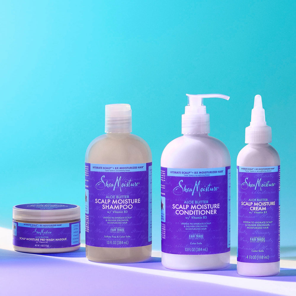 Lather action of SheaMoisture shampoo demonstrates gentle cleansing