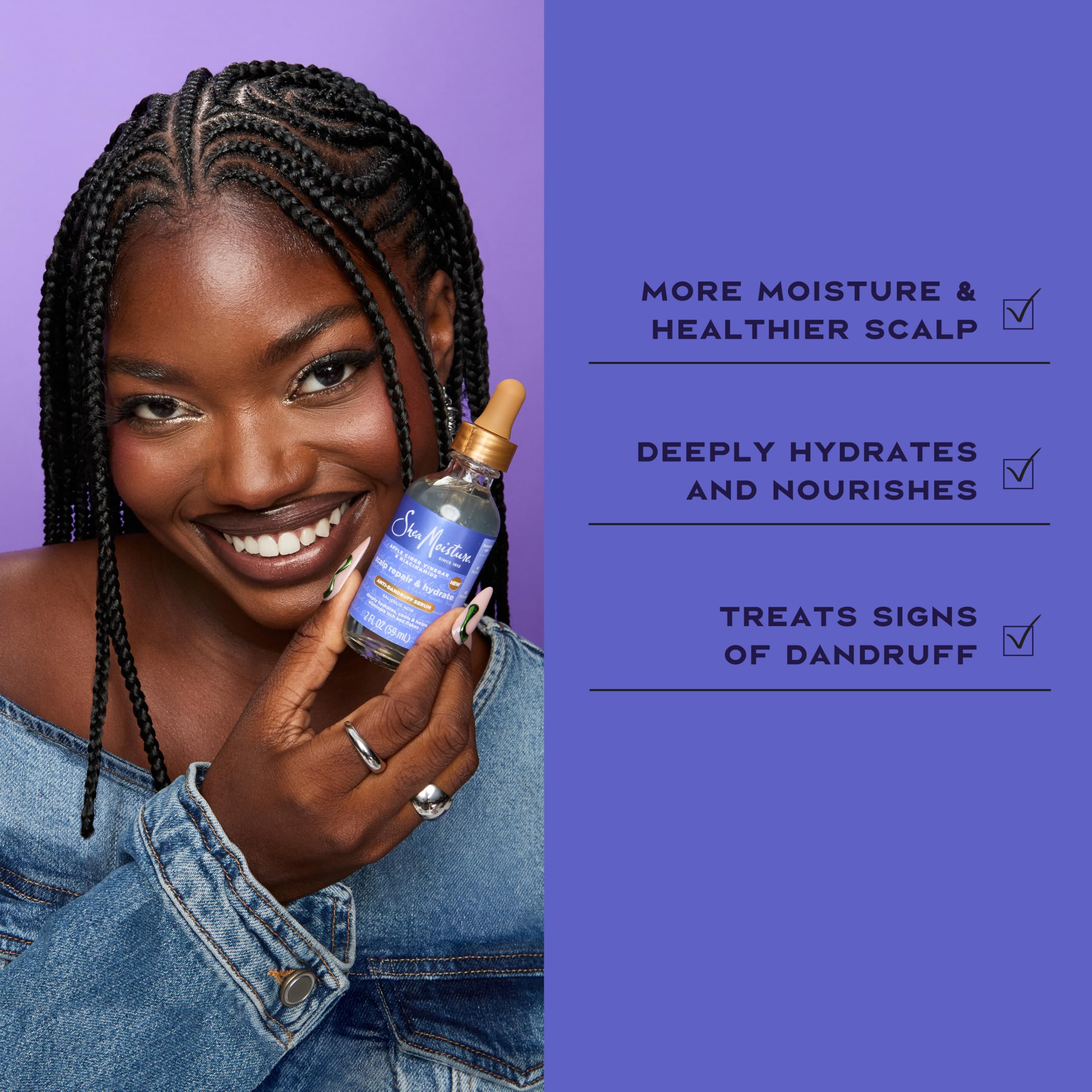 Micellar technology close-up highlighting cleansing action on scalp.