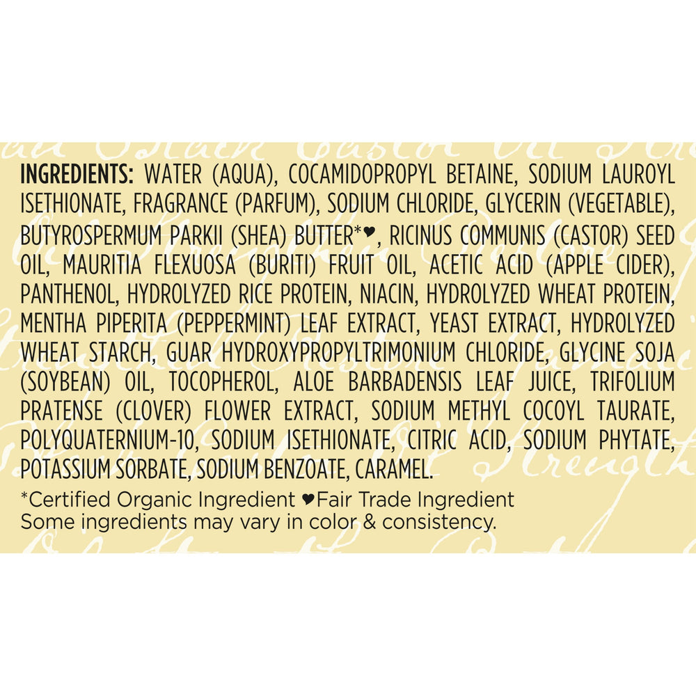 SheaMoisture Strengthen and Restore Shampoo in use creating a rich cleanse