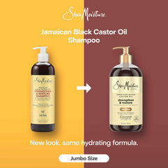 SheaMoisture Strengthen and Restore Shampoo ingredients panel features shea butter and peppermint oil
