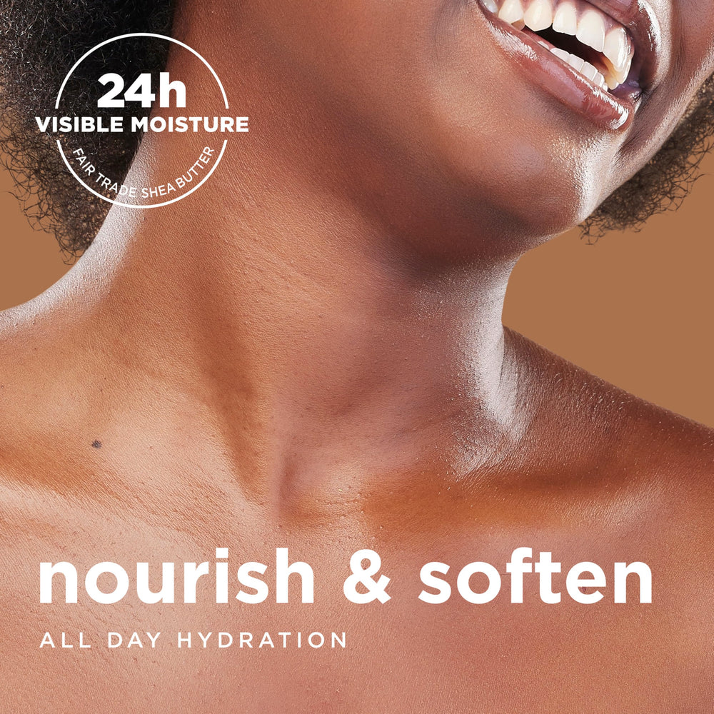 SheaMoisture Virgin Coconut Oil Body Wash creamy texture on skin.