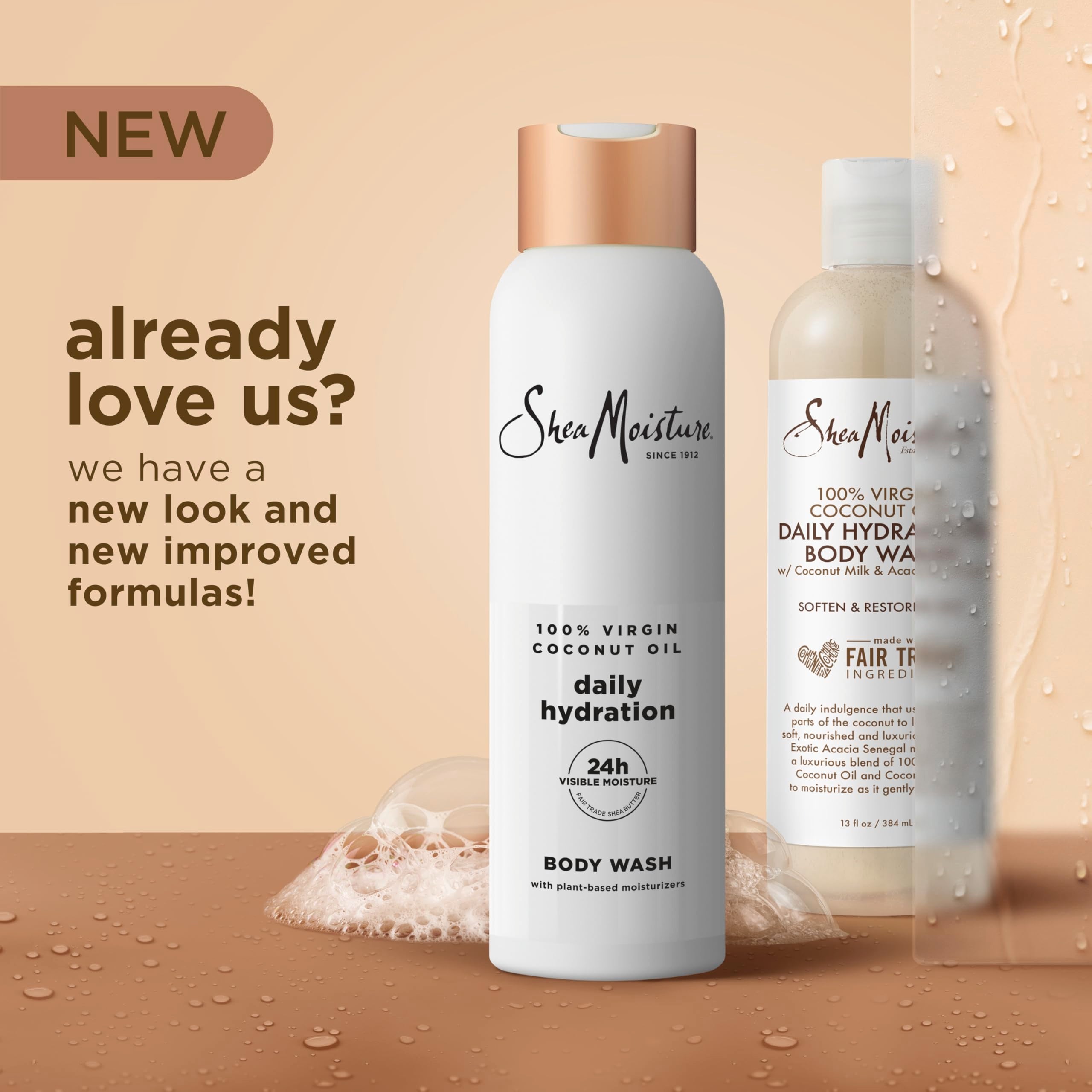 SheaMoisture Virgin Coconut Oil Body Wash ingredients: coconut oil, coconut milk, glycerin.