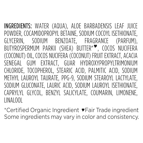 SheaMoisture Virgin Coconut Oil Body Wash packaging highlights 24-hour moisture claim.