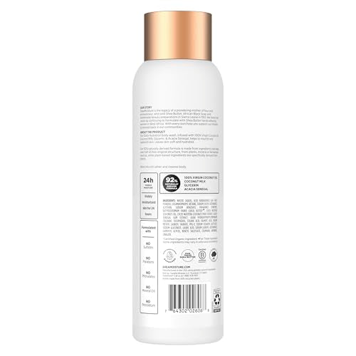 SheaMoisture Virgin Coconut Oil Body Wash rich lather close-up for soothing cleansing.