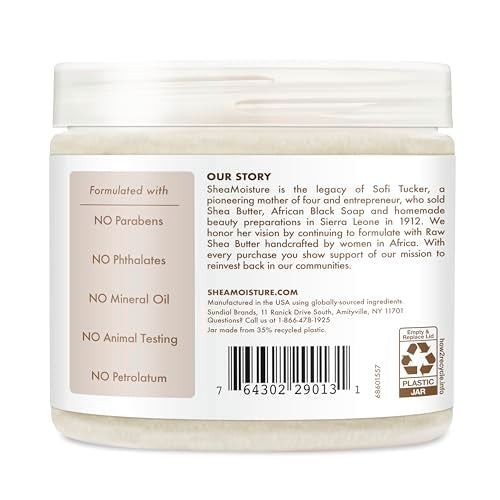 SheaMoisture coconut oil on the face provides a light, fast-absorbing moisturizer