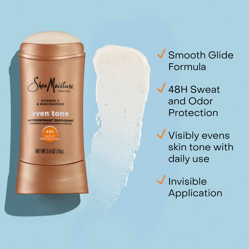 SheaMoisture Vitamin C Niacinamide formula close-up focusing on even tone