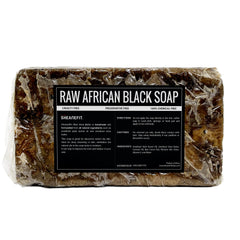 Sheanefit African Black Soap bar for face, cleanses and exfoliates gently.