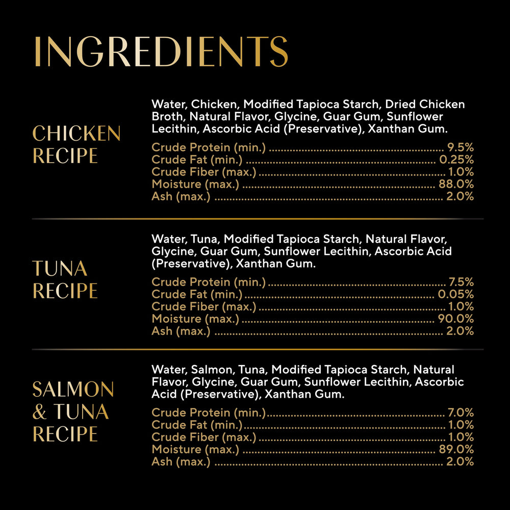 Sheba Bisque lickable chicken-tuna-salmon variety in one pack.