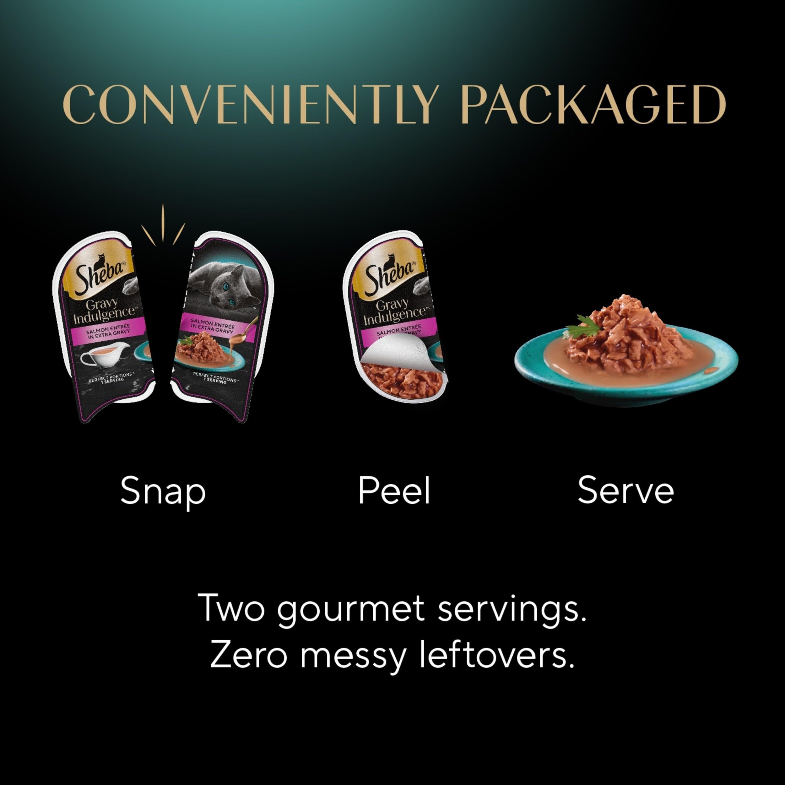 Sheba Gravy Indulgence twin-pack display and serving bowls