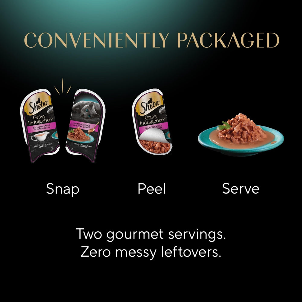 Sheba Gravy Indulgence twin-pack display and serving bowls