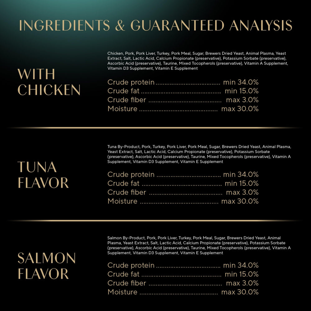 Sheba Meaty Tender Sticks include healthy fats and essential amino acids.