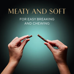 Sheba Meaty Tender Sticks tuna soft bite offers a savory snack.