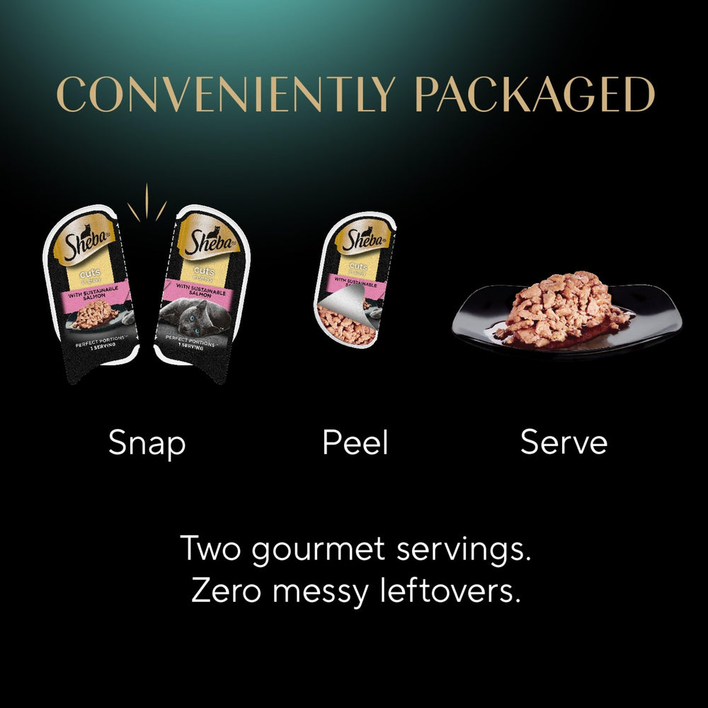 Sheba Perfect Portions gravy-rich color showcasing appealing meal presentation.