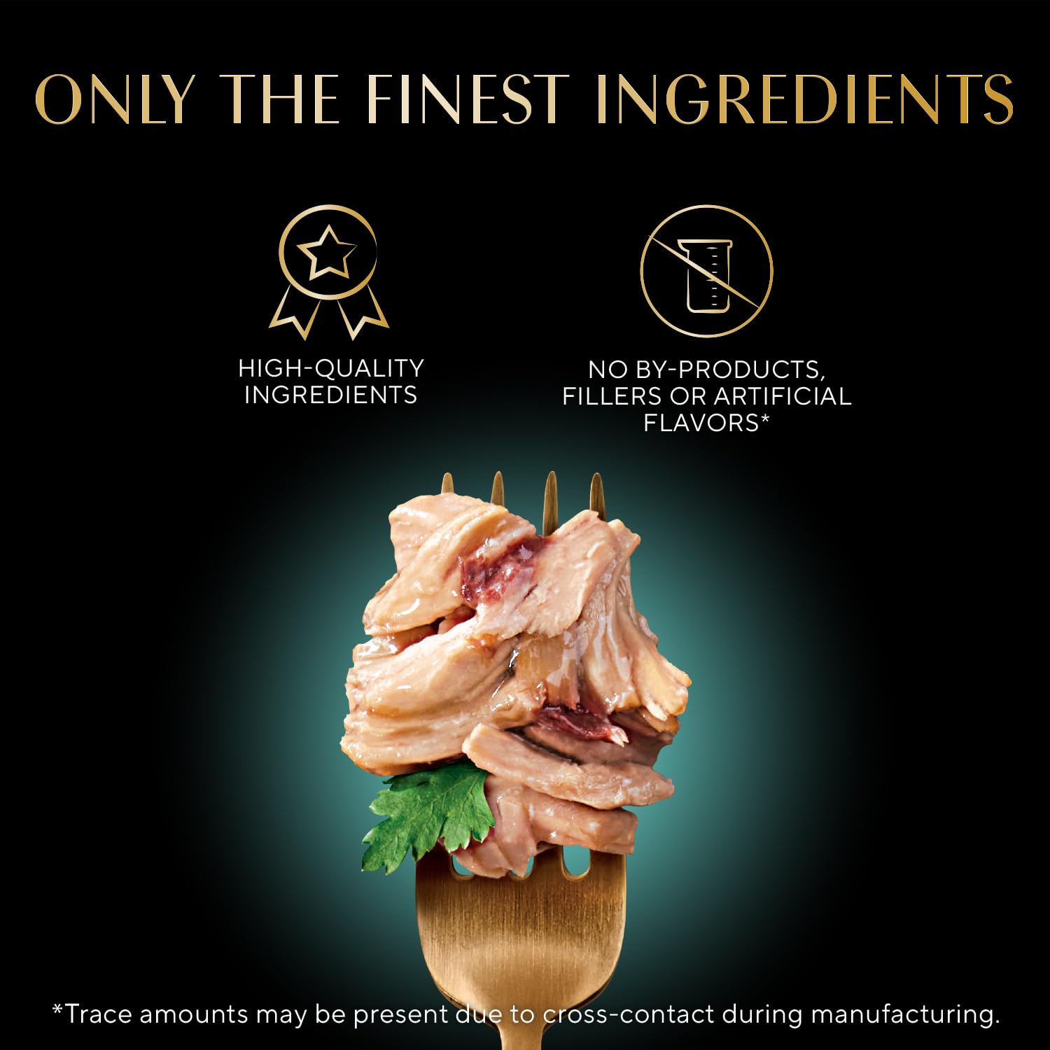 Real chicken as first ingredient visible in tender chunks.