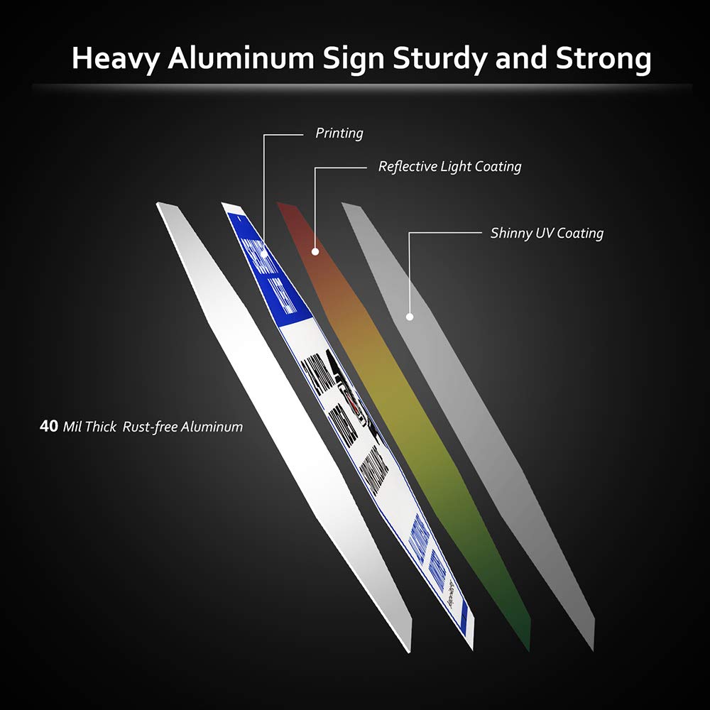Sheenwang security sign 24hr surveillance blue white for easy recognition.
