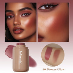 SHEEYoon Cream Blush Stick Bronze Glow close-up shows smooth blendability for effortless color.