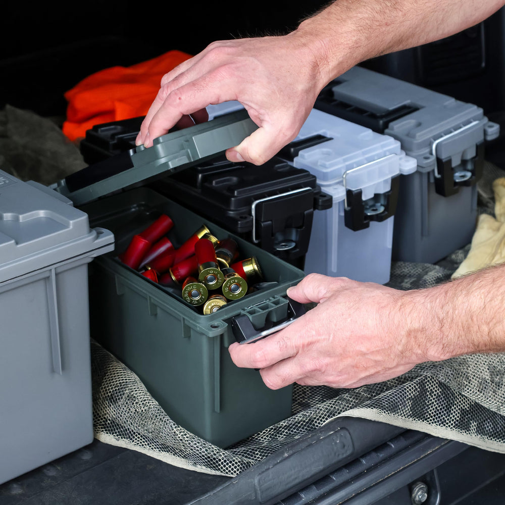 Sheffield 12791 green ammo storage box keeps bullets and magazines secure