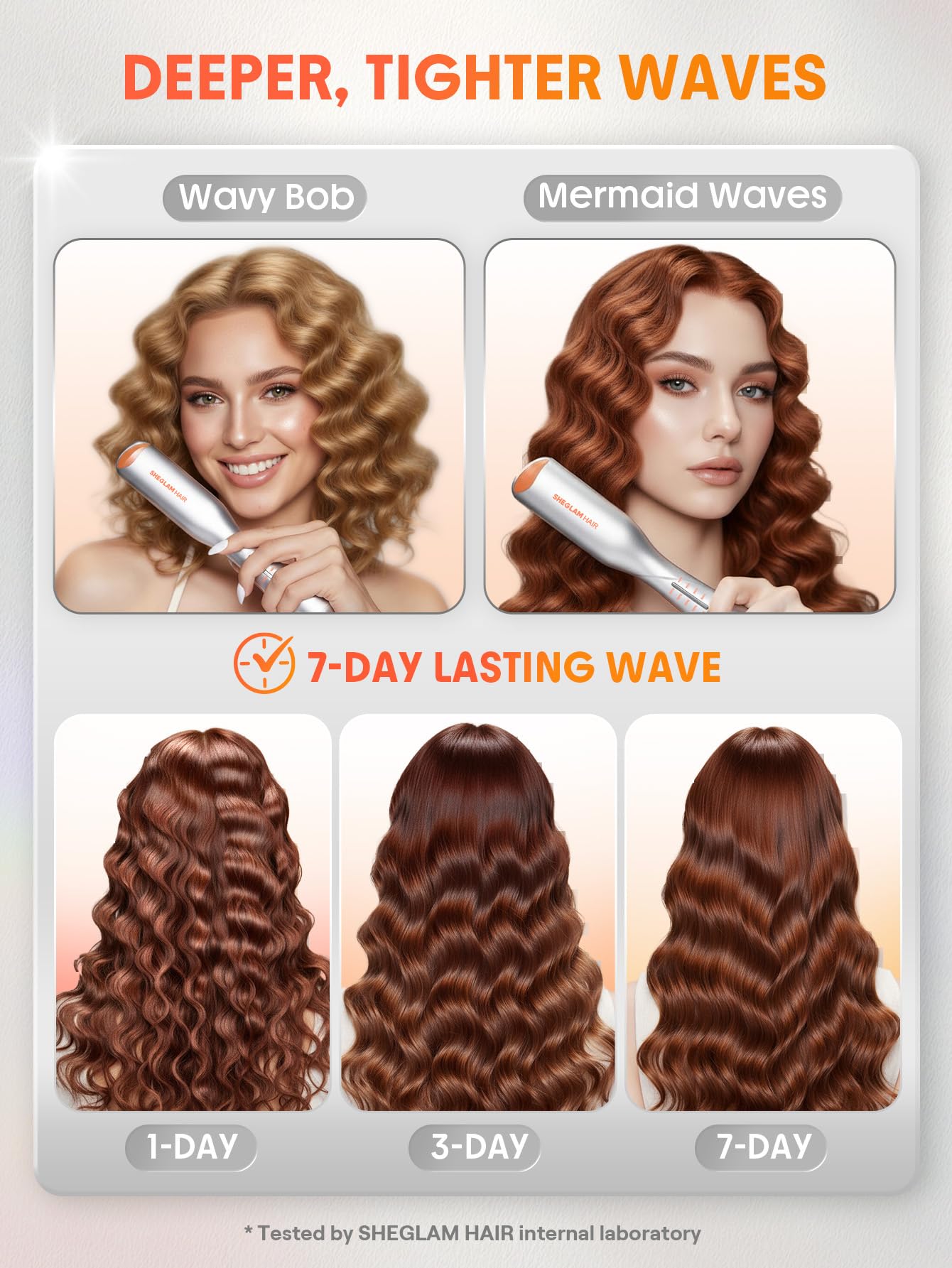 SHEGLAM Deep Waver smart timer feature showcases safe, timed styling