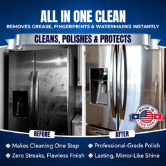 Sheila Shine on an appliance surface delivering a bright polished look.