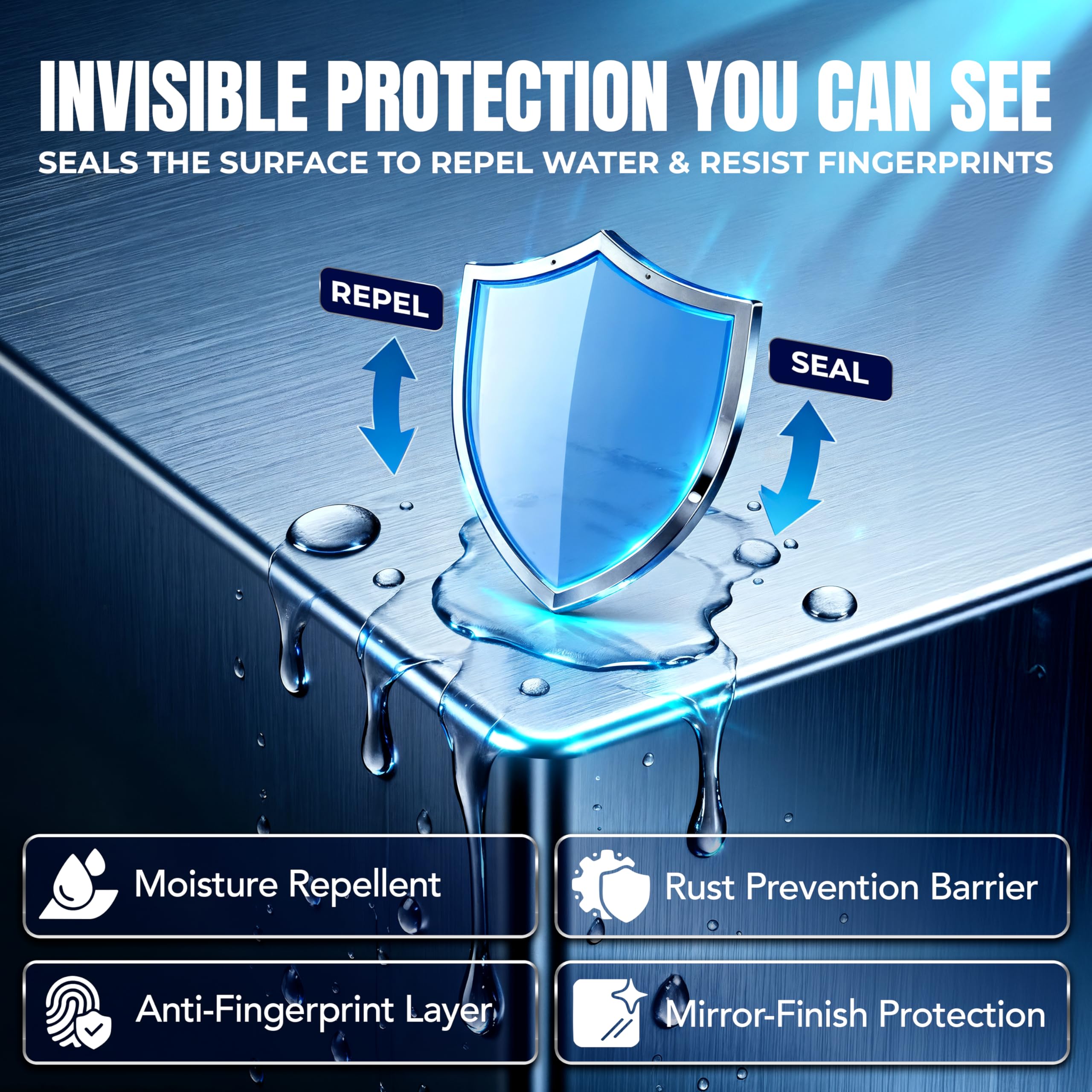 Refrigerator door shines with fingerprint resistance after Sheila Shine.