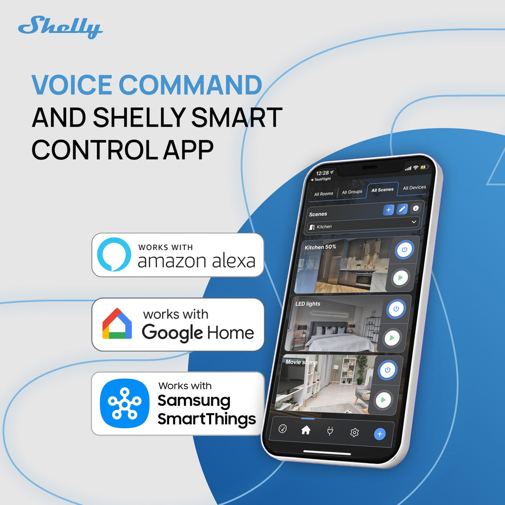Shelly 1 Mini Gen4 scene automation for coordinated actions