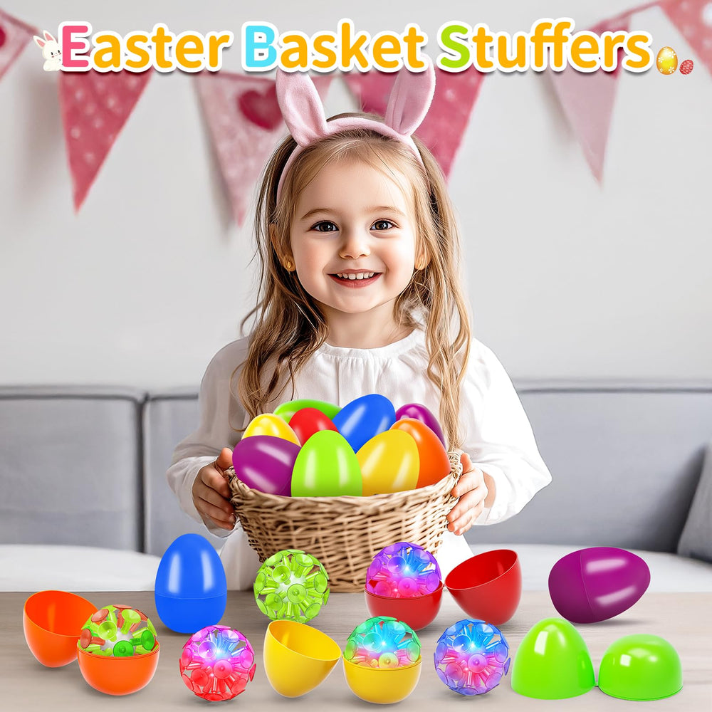 Shemira colorful eggs with toys add variety to baskets.